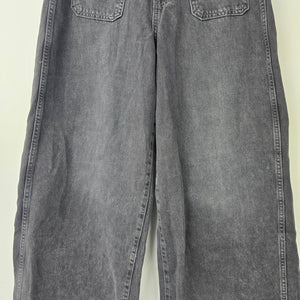 Old Navy Drapey Denim High Rise Wide Leg Cropped Black Jeans Size 4P