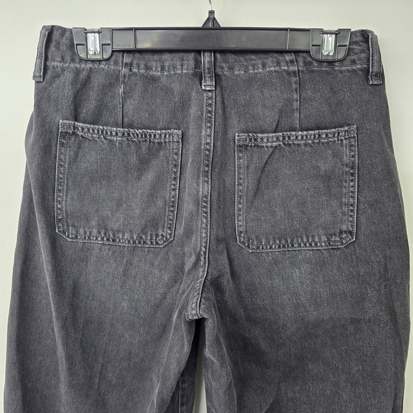 Old Navy Drapey Denim High Rise Wide Leg Cropped Black Jeans Size 4P