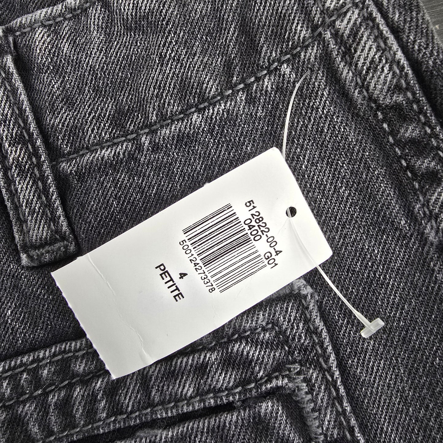 Old Navy Drapey Denim High Rise Wide Leg Cropped Black Jeans Size 4P