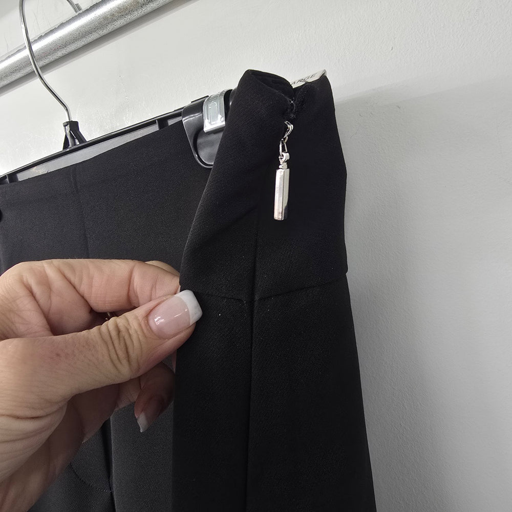 Le Chateau Black Modern Fit Wide Leg Suit Pants Size 8