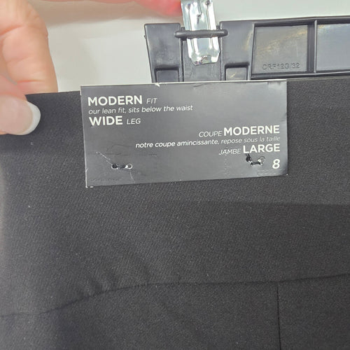 Le Chateau Black Modern Fit Wide Leg Suit Pants Size 8