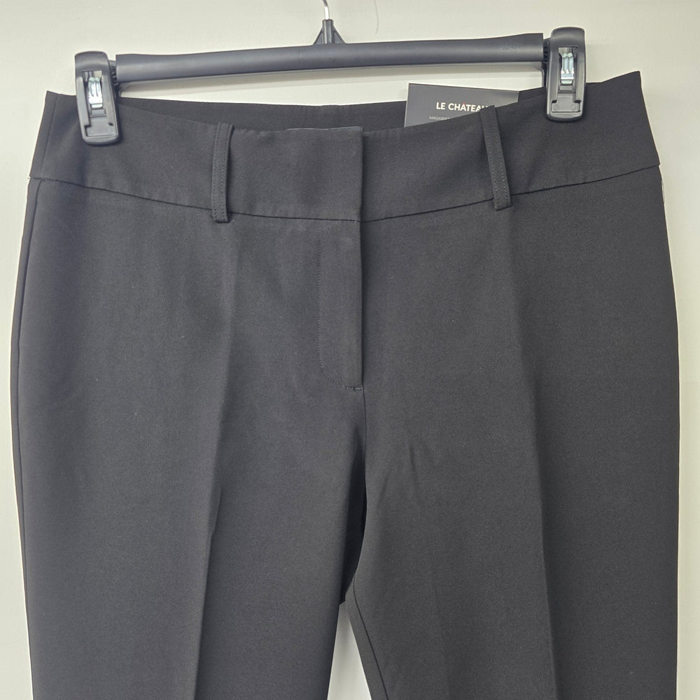 Le Chateau Black Modern Fit Wide Leg Washable Suit Pants Size 8