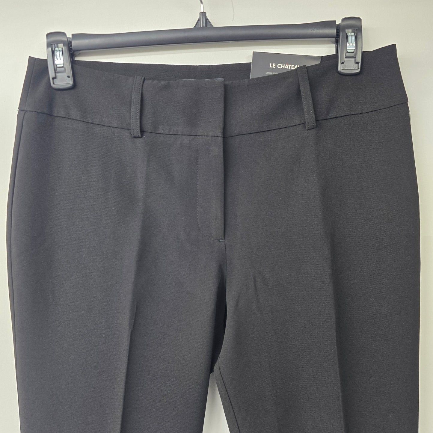 Le Chateau Black Modern Fit Wide Leg Washable Suit Pants Size 8