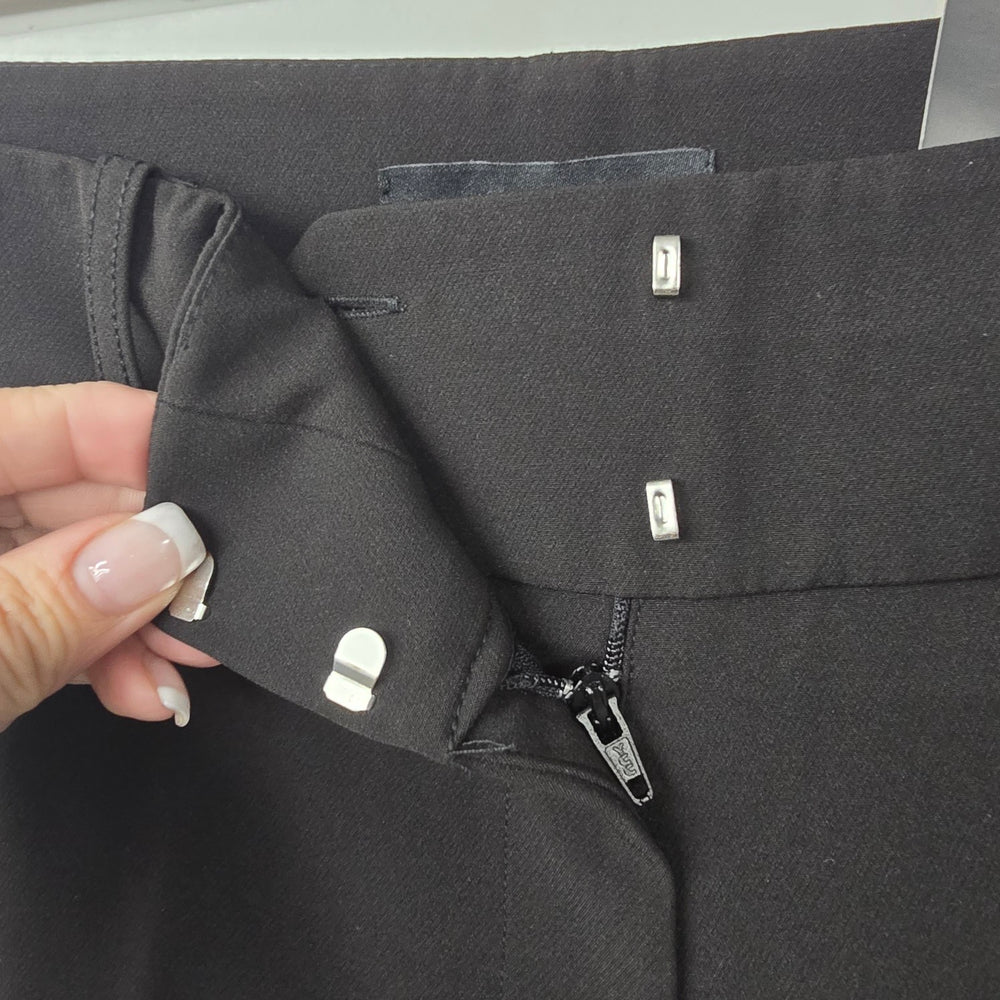 Le Chateau Black Modern Fit Wide Leg Washable Suit Pants Size 8