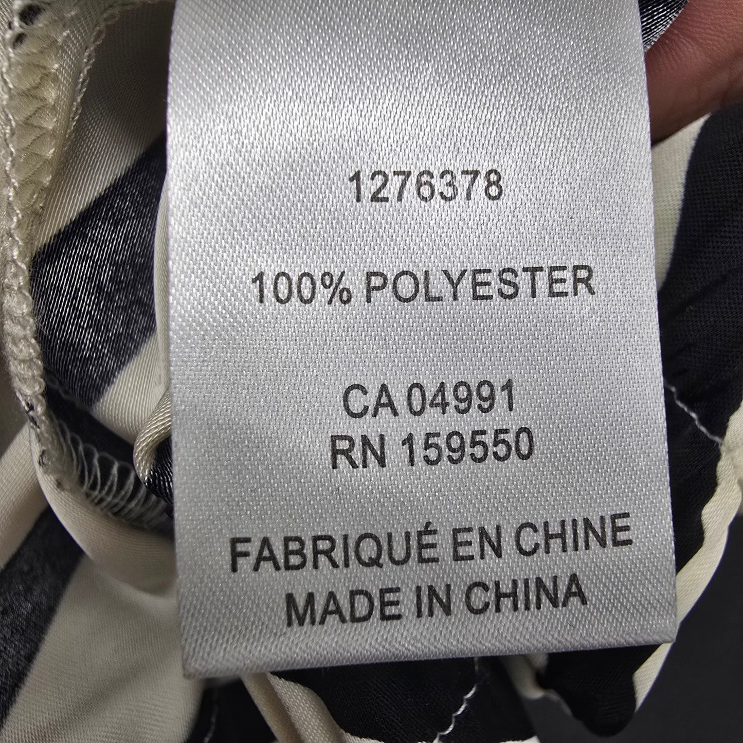 Maison d'Amelie Black & White Striped Silky Wide Leg Pants Size 3X