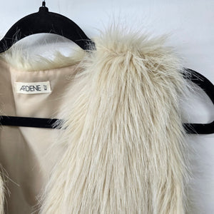 Ardene Cream Faux Fur Knit Vest Size M