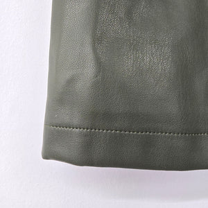 F&F Vegan Leather Gray Mini Skirt Size 10
