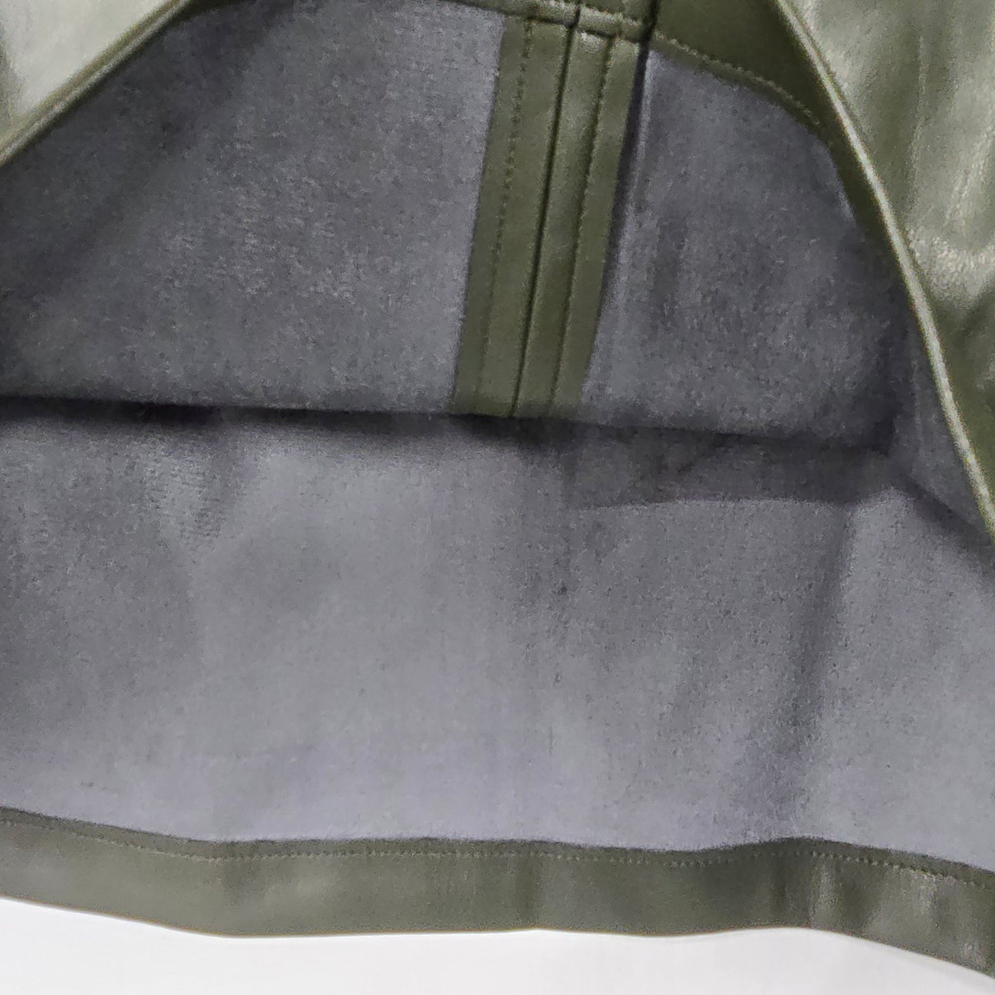 F&F Vegan Leather Gray Mini Skirt Size 10