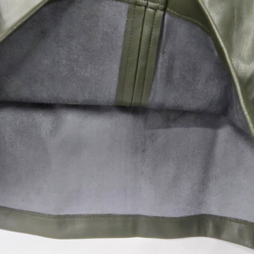 F&F Vegan Leather Gray Mini Skirt Size 10