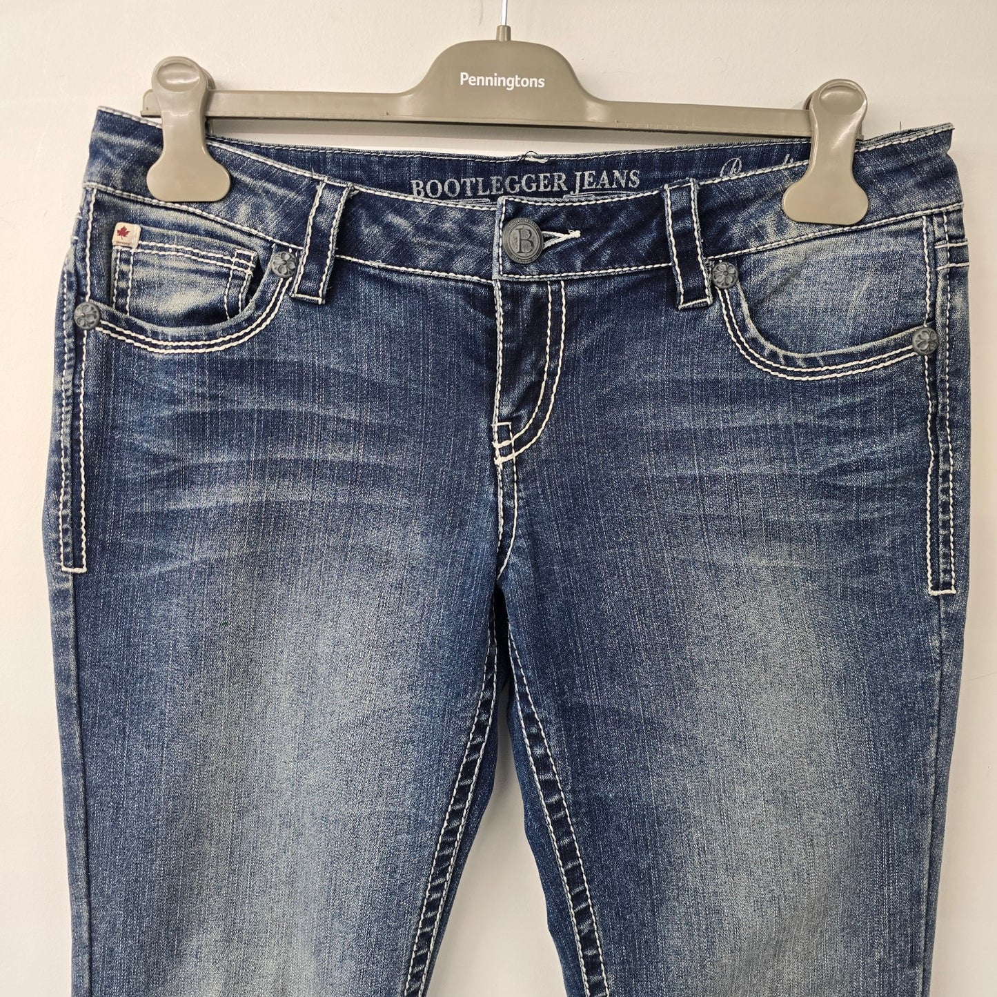 Vintage Y2K Bootlegger The Real McCoy Paradise Straight Leg Jeans Size 29