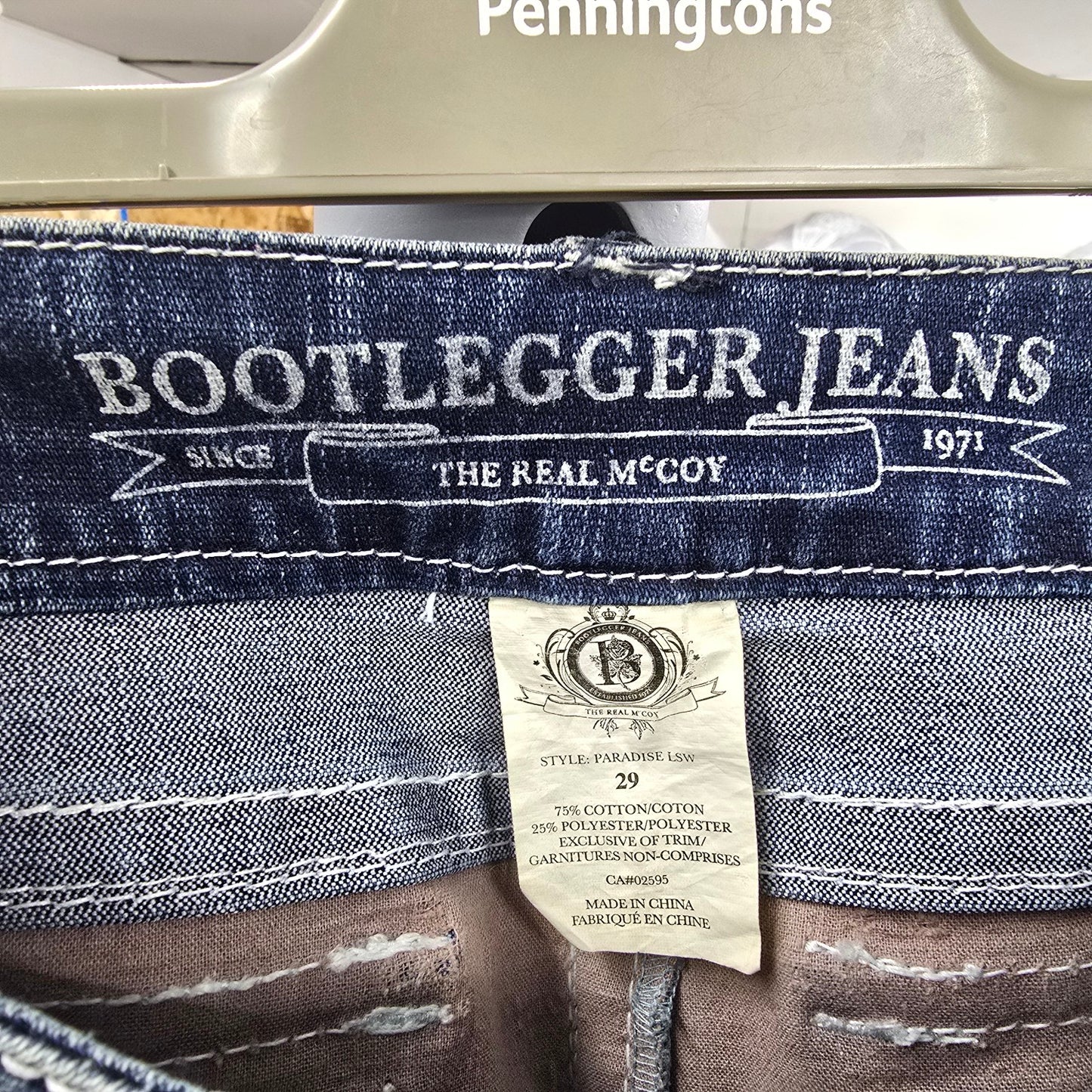 Vintage Y2K Bootlegger The Real McCoy Paradise Straight Leg Jeans Size 29