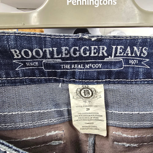 Vintage Y2K Bootlegger The Real McCoy Paradise Straight Leg Jeans Size 29