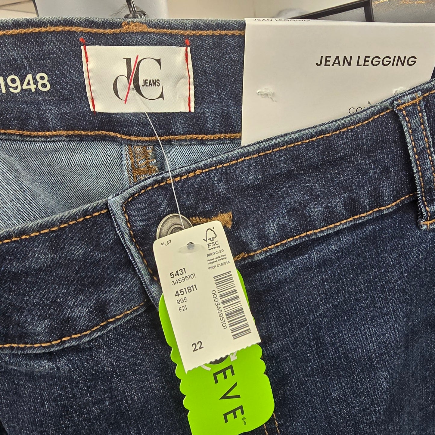 D/C Jeans Dark Wash Jean Leggings Size 22