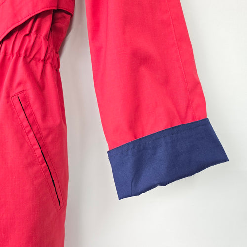 Vintage 90s Cyclone Red Rain Jacket Size 10