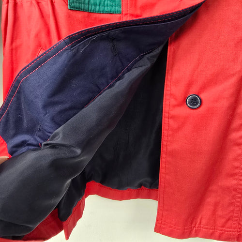 Vintage 90s Cyclone Red Rain Jacket Size 10
