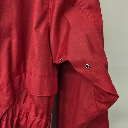 Vintage 90s Cyclone Red Rain Jacket Size 10