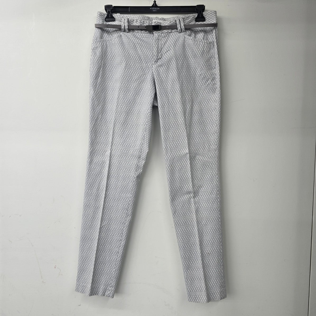 Calvin Klein Grey Printed Belted Dress Pants Size 10
