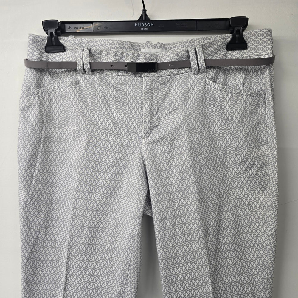 Calvin Klein Grey Printed Belted Dress Pants Size 10