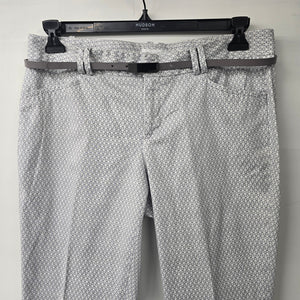 Calvin Klein Grey Printed Belted Dress Pants Size 10