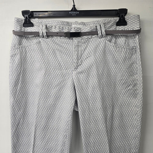 Calvin Klein Grey Printed Belted Dress Pants Size 10