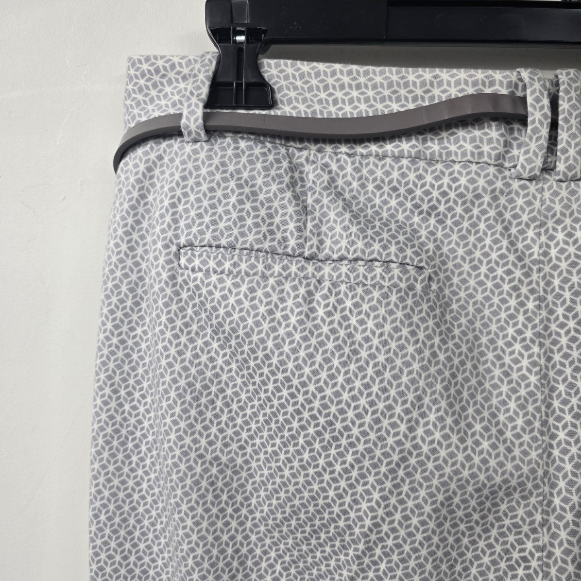 Calvin Klein Grey Printed Belted Dress Pants Size 10