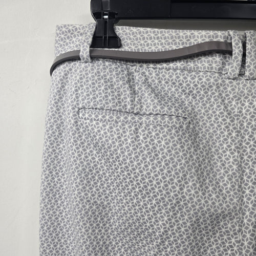 Calvin Klein Grey Printed Belted Dress Pants Size 10