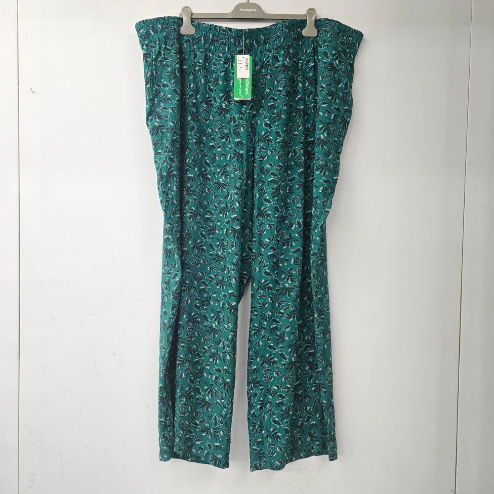 In Every Story Green Floral Wide Leg Pants Size 5X