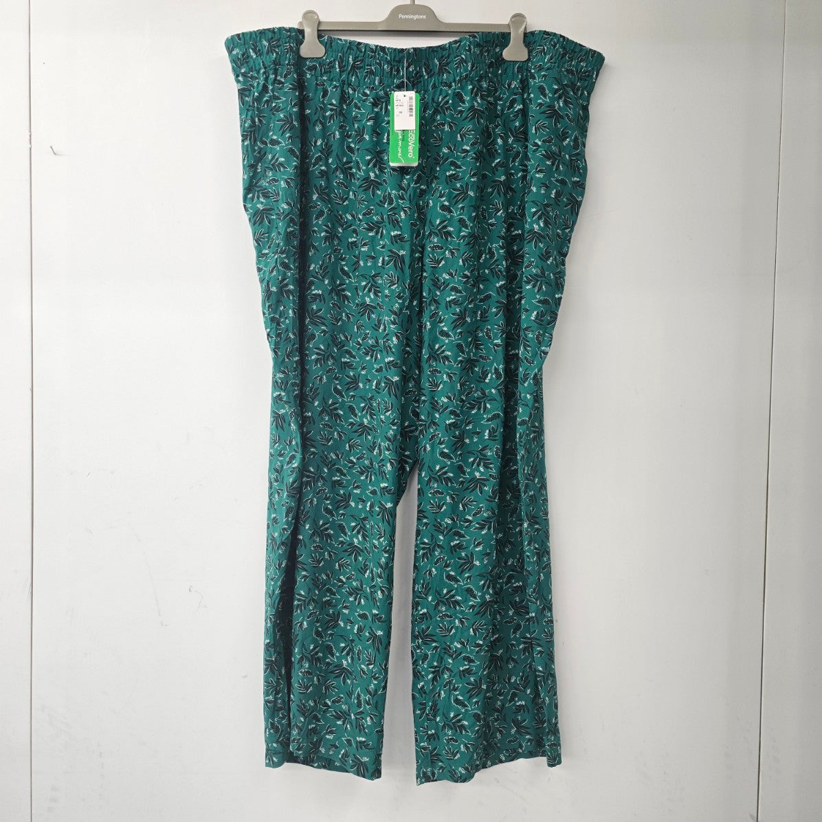 In Every Story Green Floral Wide Leg Pants Size 5X