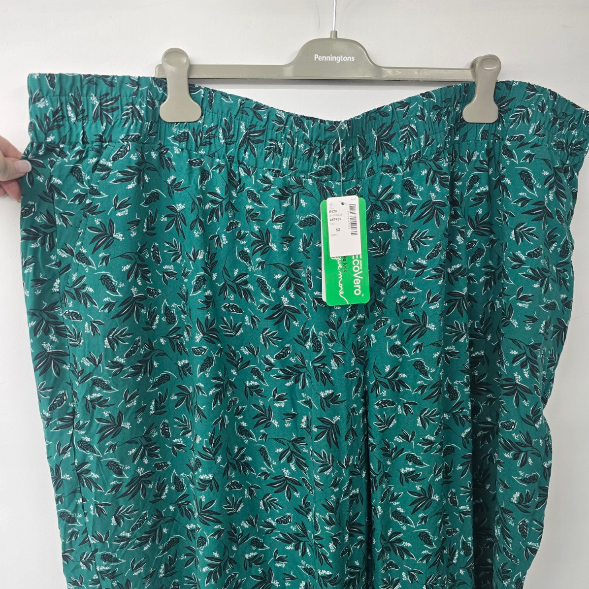 In Every Story Green Floral Wide Leg Pants Size 5X