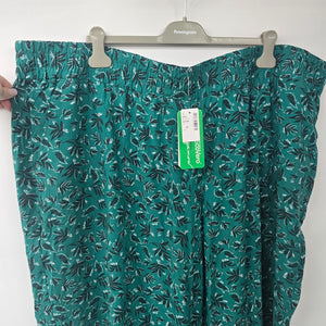 In Every Story Green Floral Wide Leg Pants Size 5X
