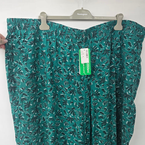 In Every Story Green Floral Wide Leg Pants Size 5X