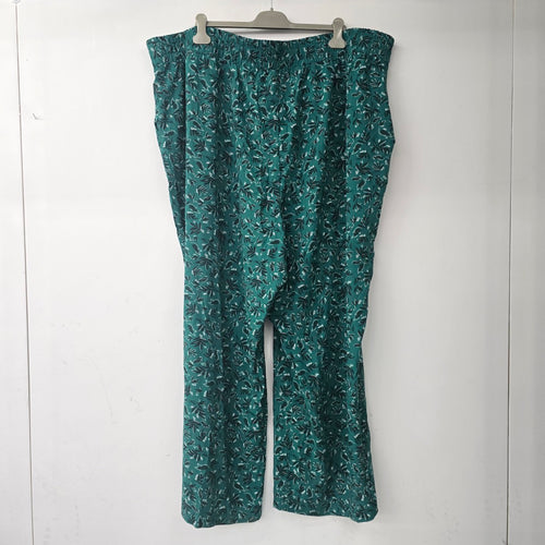 In Every Story Green Floral Wide Leg Pants Size 5X