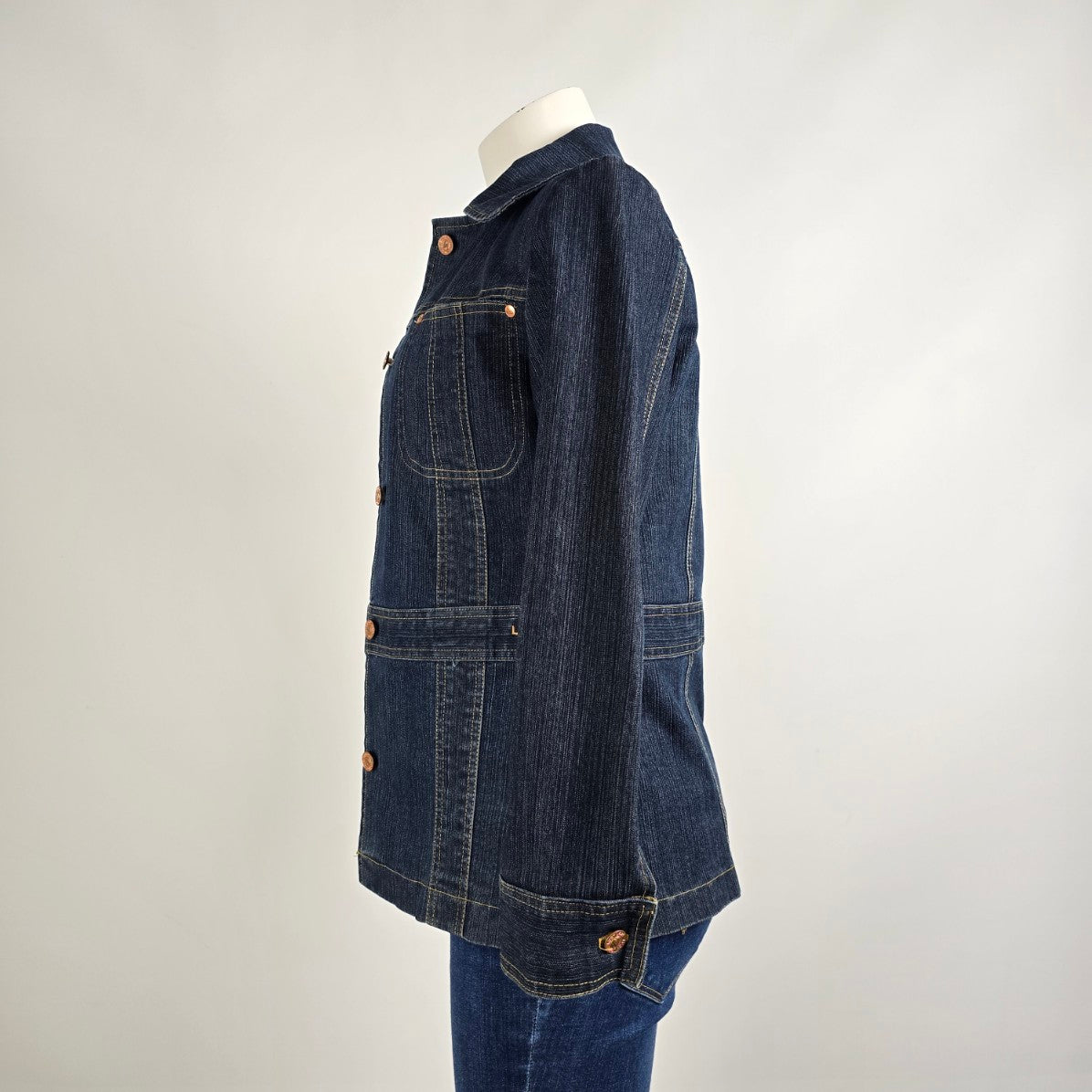 Vintage Lucy Love Cotton Dark Denim Jacket Size S