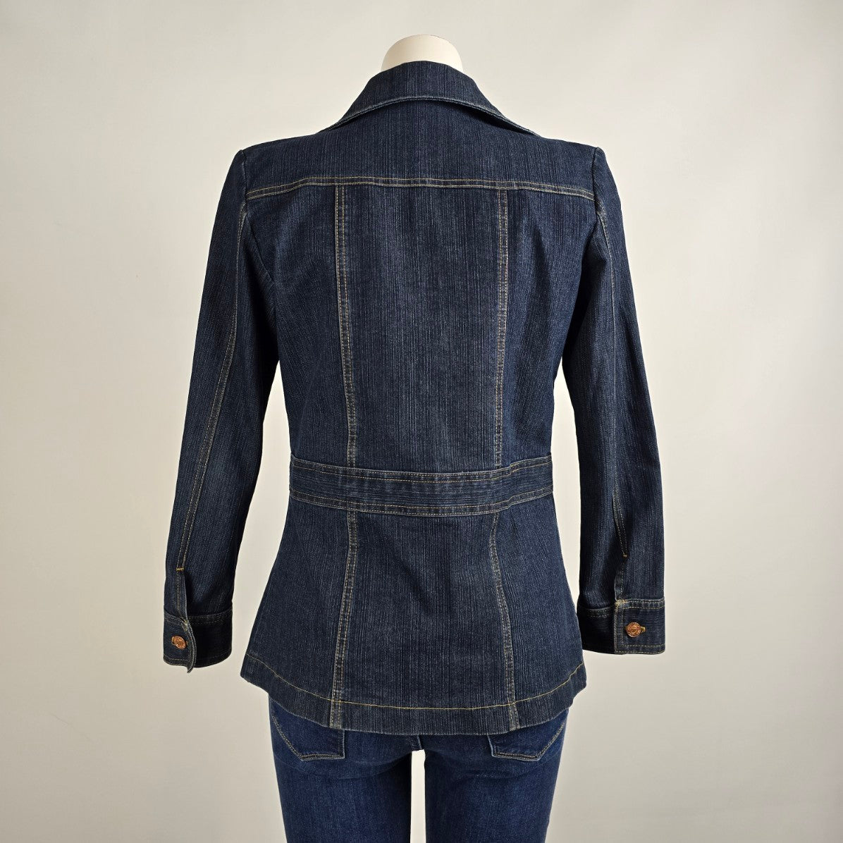 Vintage Lucy Love Cotton Dark Denim Jacket Size S