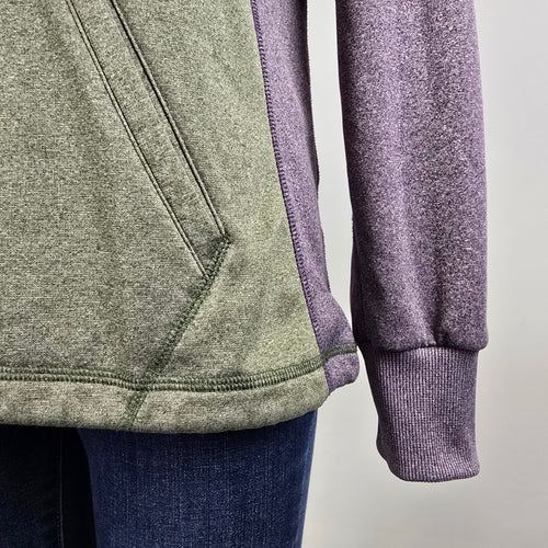 Nike Purple & Green Activewear Hoodie Size M