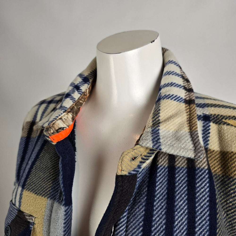 Real Tree Blue Plaid Shacket Size L