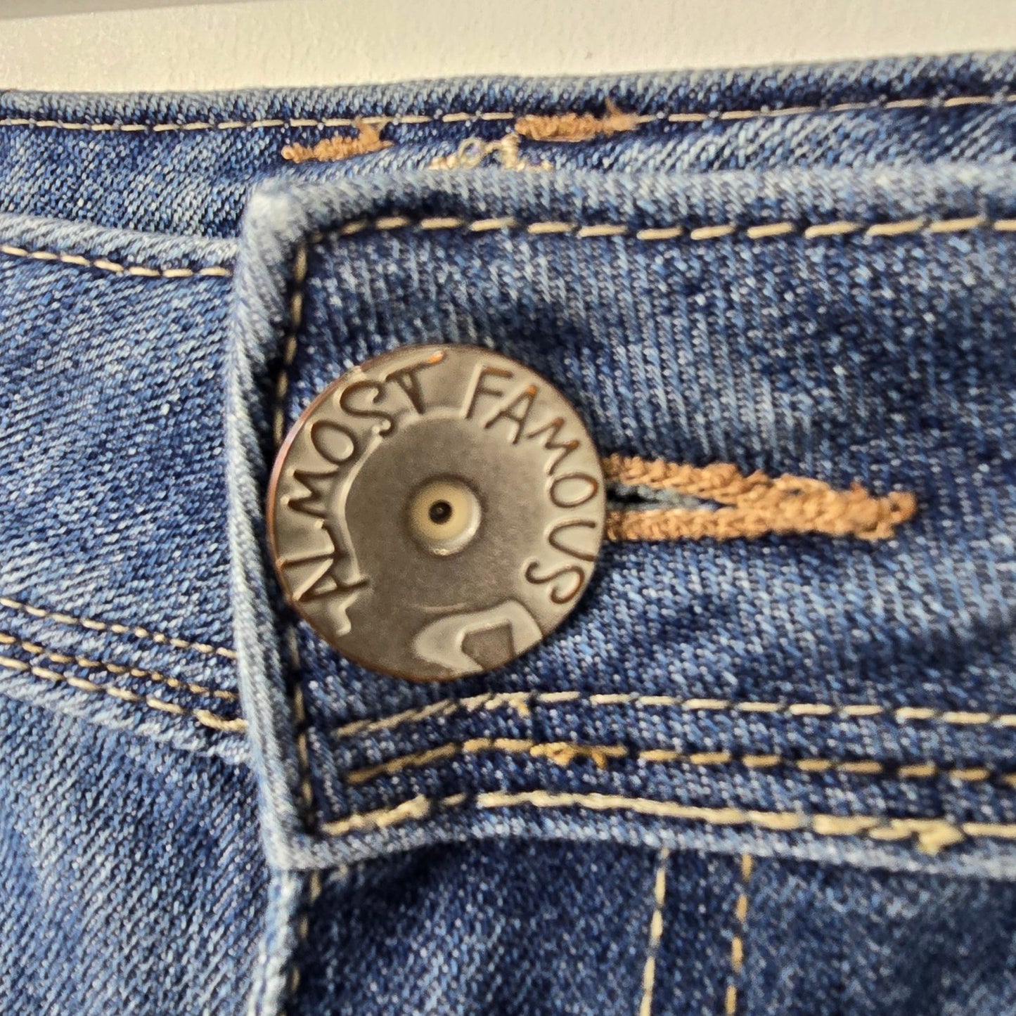 Vintage Almost Famous Distressed Boot Cut Denim Jeans Size 1