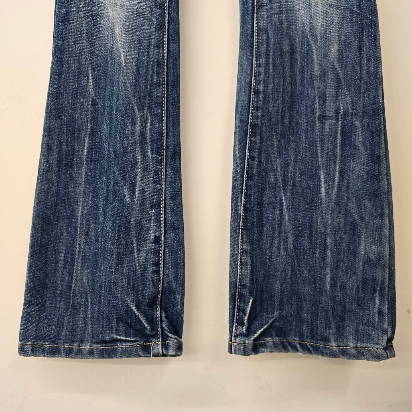 Vintage Almost Famous Distressed Boot Cut Denim Jeans Size 1