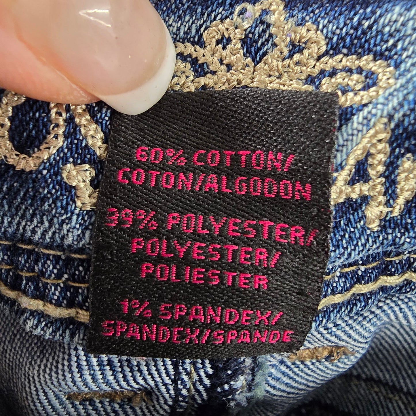 Vintage Almost Famous Distressed Boot Cut Denim Jeans Size 1