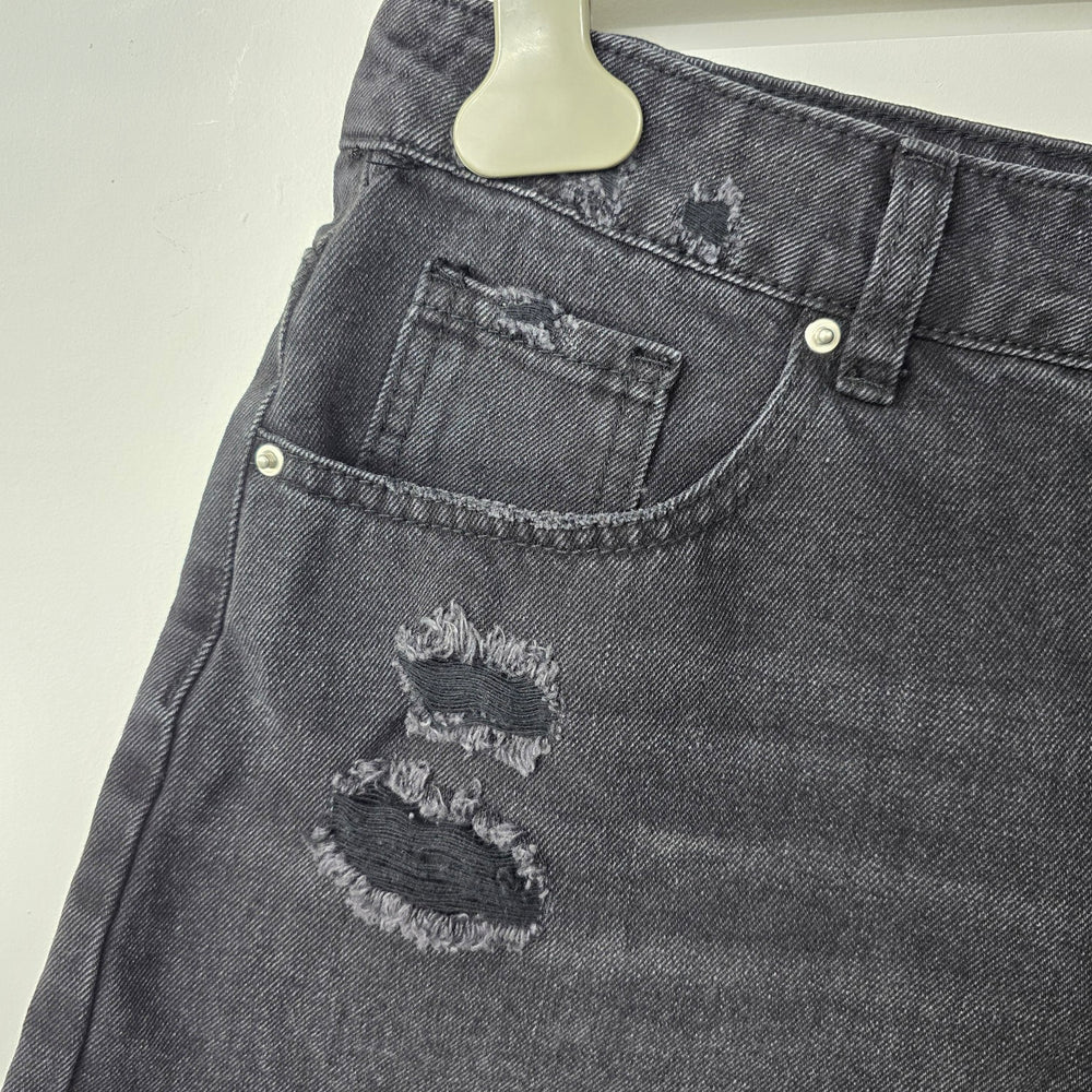 Cider Black High Rise Distressed Denim Shorts Size XL