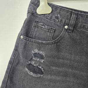 Cider Black High Rise Distressed Denim Shorts Size XL