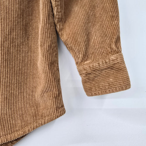 Denim Forum Brown Corduroy Snap Front Light Jacket Size M/L