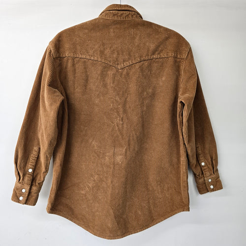 Denim Forum Brown Corduroy Snap Front Light Jacket Size M/L