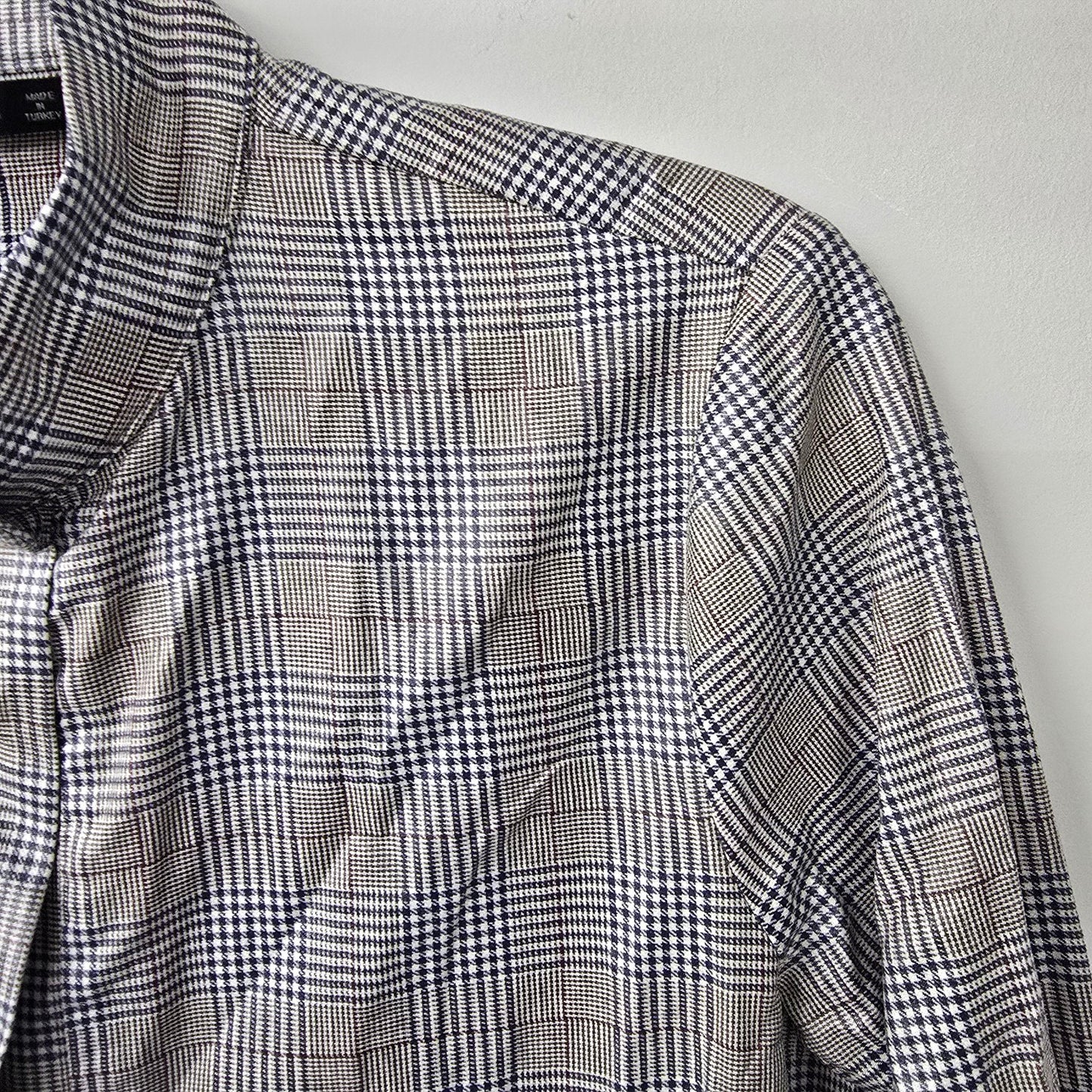 Zara Grey Plaid Rain Light Jacket Size M