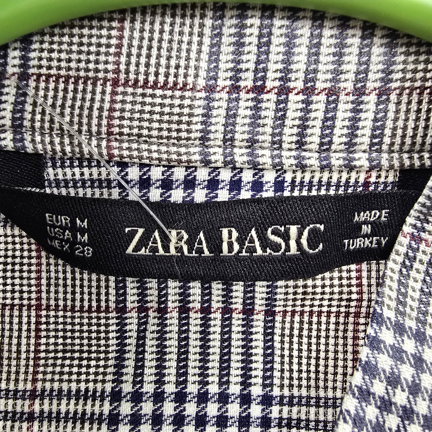 Zara Grey Plaid Rain Light Jacket Size M