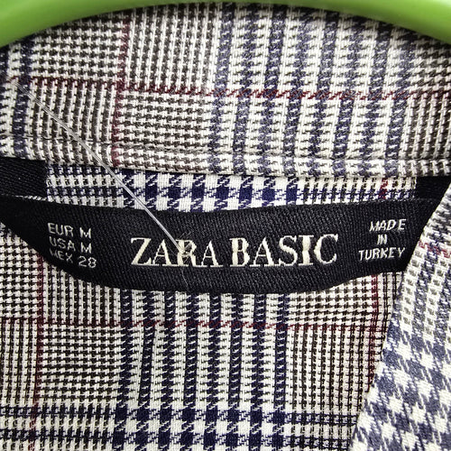 Zara Grey Plaid Rain Light Jacket Size M