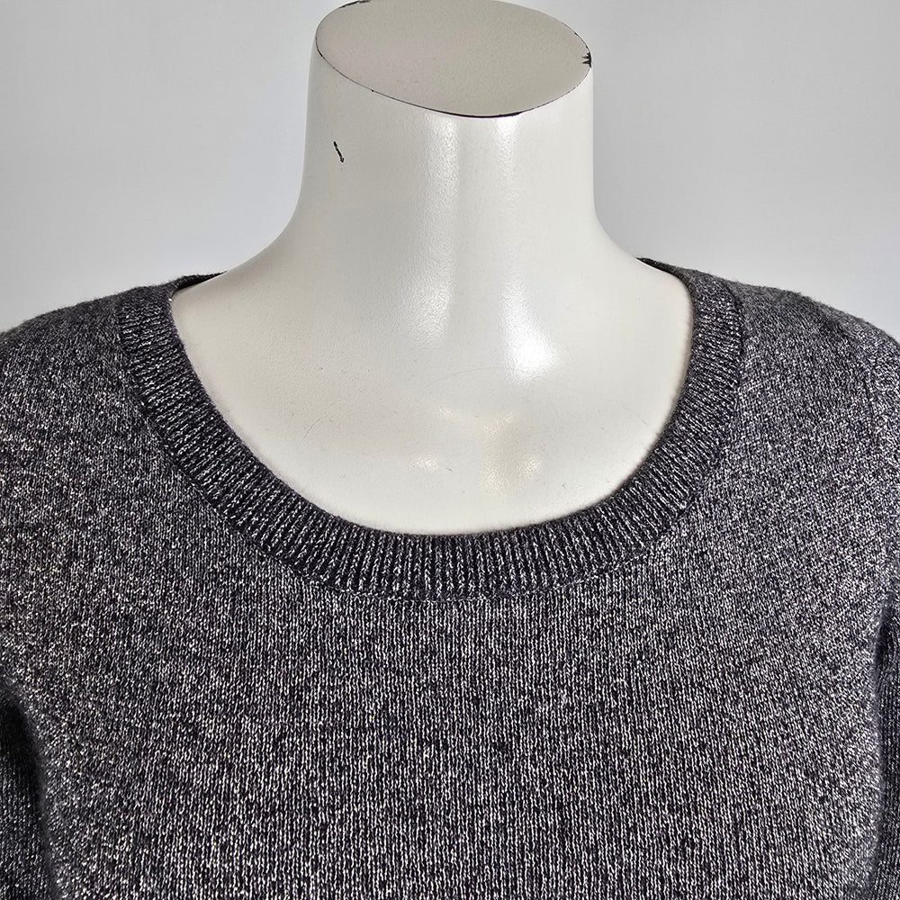 Banana Republic Silver Italian Yarn Wool Knit Sweater Size S