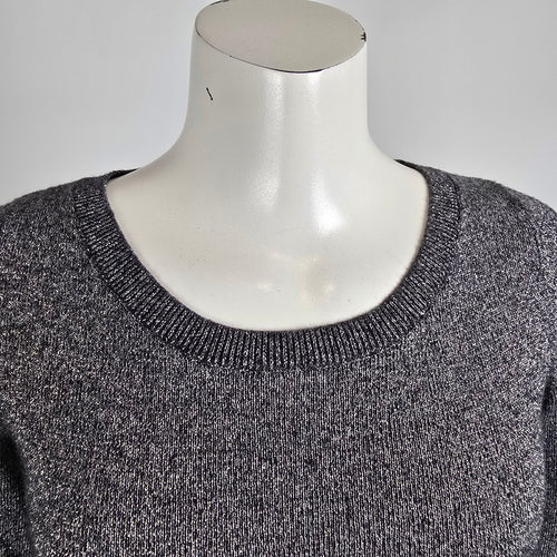 Banana Republic Silver Italian Yarn Wool Knit Sweater Size S