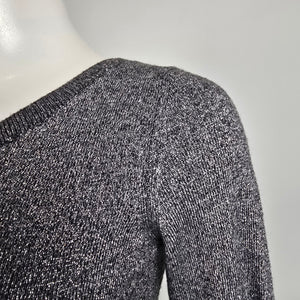 Banana Republic Silver Italian Yarn Wool Knit Sweater Size S