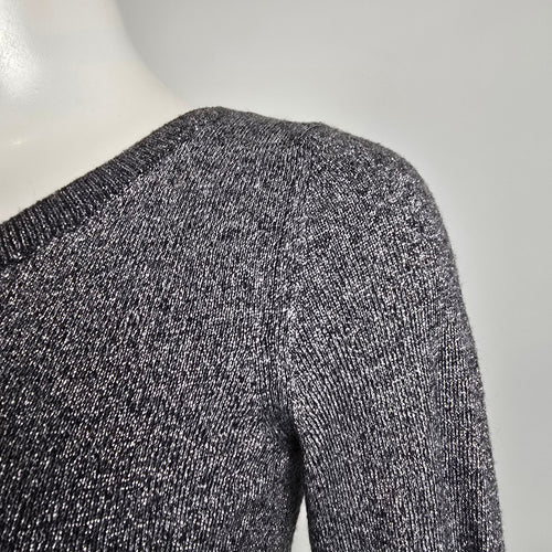 Banana Republic Silver Italian Yarn Wool Knit Sweater Size S